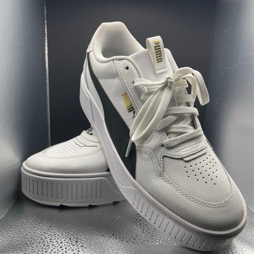 Like New Puma Platform 90s Style White Streetwear Sneaker Size 10